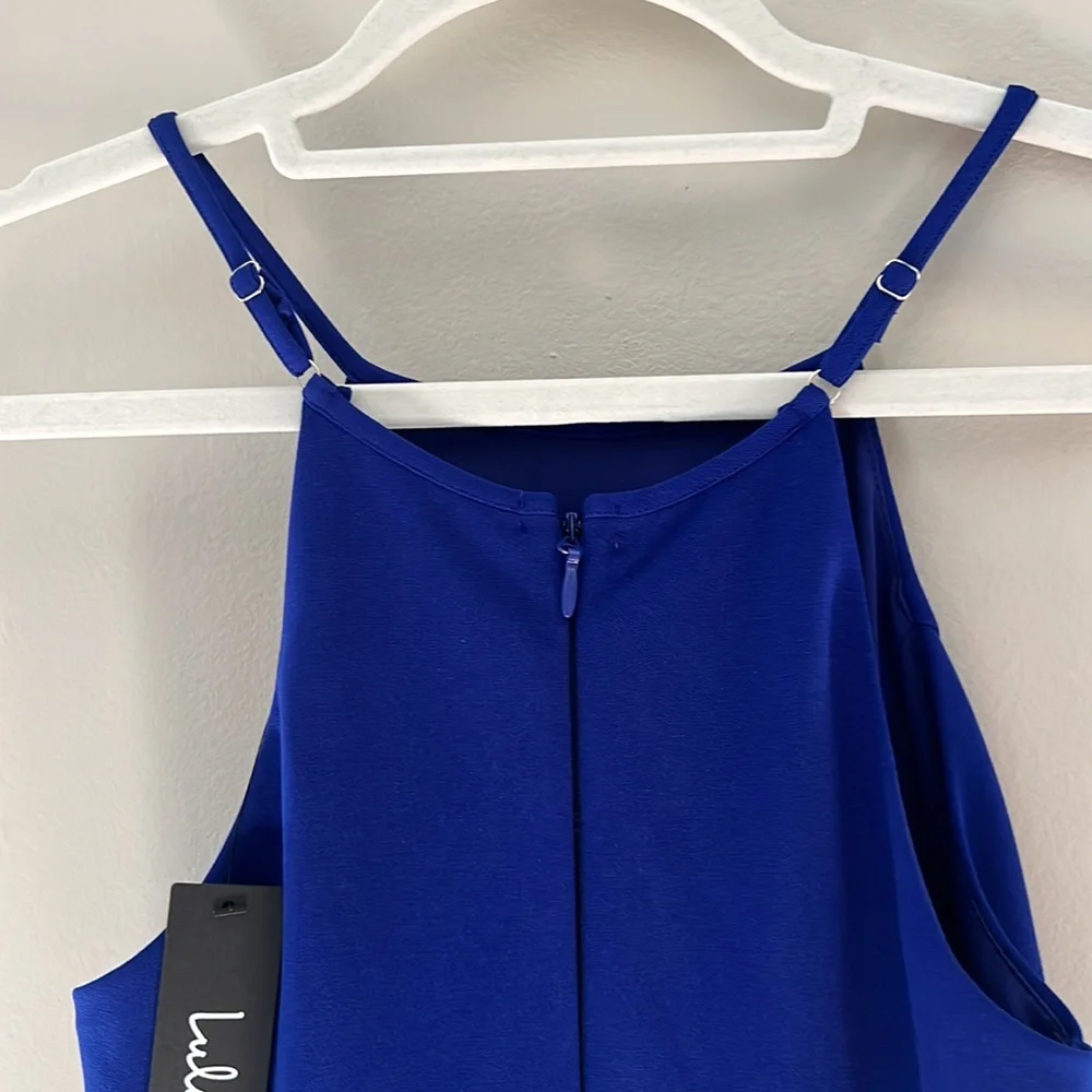 NWT Lulu's Midi Dress Blue Size Small - Picture 3 of 7